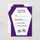 Carte RSVP Coffin Ivory (Indigo) (Devant / Derrière)