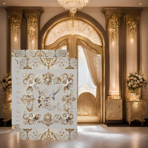 Carte RSVP Colibri Blanc Élégant