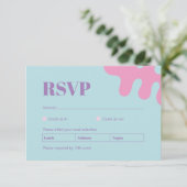 Carte RSVP Collage Confetti (Debout devant)
