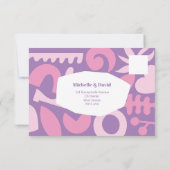 Carte RSVP Collage Confetti (Dos)
