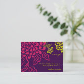 Carte RSVP Contempo Floral (violet / Chartreuse) (Debout devant)