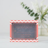 Carte RSVP Coral Chevron (Debout devant)