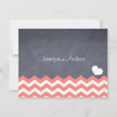 Carte RSVP Coral Chevron (Dos)