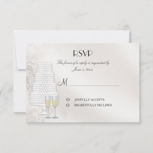 Carte RSVP correspondante pour le Faire-part de ma (Devant)