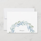 Carte RSVP couleur Aquarelle bleue avec choix de r (Dos)