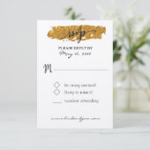 Carte RSVP couleur noire et blanche Parties scinti (Debout devant)