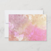 Carte RSVP couleur or rose (Dos)