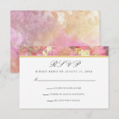 Carte RSVP couleur or rose (Devant / Derrière)