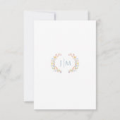 Carte RSVP couleur Pastel Fleur sauvage Boho Weddi (Dos)