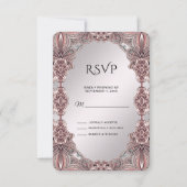 Carte RSVP couleur rose (Devant)