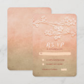 carte RSVP couleur rose (Devant / Derrière)