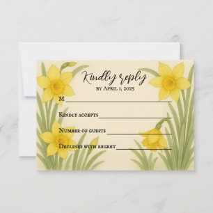 Carte RSVP Daffodique Kiss
