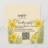 Carte RSVP Daffodique Kiss QR Code (Devant / Derrière)