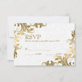 Carte RSVP Damas & Or (Devant)