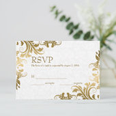 Carte RSVP Damas & Or (Debout devant)