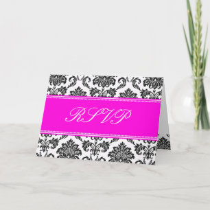 Carte RSVP Damas rose