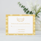 Carte RSVP Damask 50th Anniversary (Debout devant)
