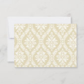 Carte RSVP Damask Crème (Dos)
