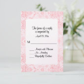 Carte RSVP Damask Rose (Debout devant)