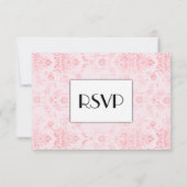 Carte RSVP Damask Rose (Dos)
