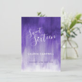 Carte RSVP d'art moderne abstrait ultraviolet pour (Debout devant)