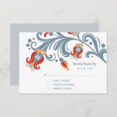 Carte RSVP d'art populaire scandinave (Devant / Derrière)