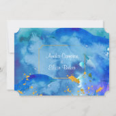 Carte RSVP dauphin aquarelle bleue (Dos)