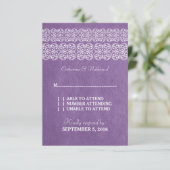 Carte RSVP de Bohême moderne violet (Debout devant)