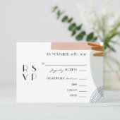 Carte RSVP de boîtier Abstrait (Debout devant)