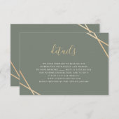 Carte RSVP de bordure géométrique (Devant / Derrière)