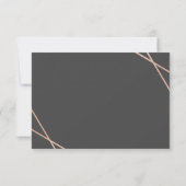 Carte RSVP de bordure géométrique (Dos)