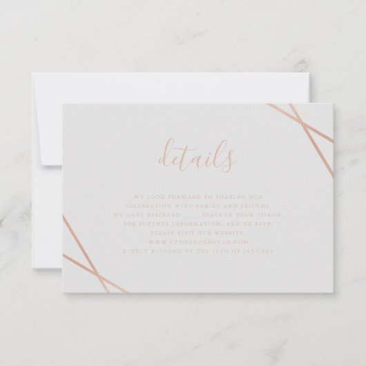 Carte RSVP de bordure géométrique (Devant)