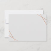 Carte RSVP de bordure géométrique (Dos)