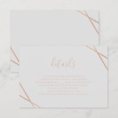 Carte RSVP de bordure géométrique (Devant / Derrière)