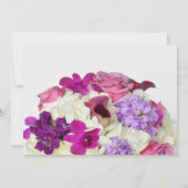 Carte RSVP de bouquet de printemps violet (Dos)