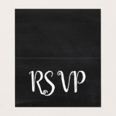 Carte RSVP de calendrier Chalkboard moderne (Extérieur déplié)
