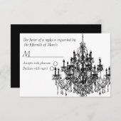 Carte Rsvp de Chandee Amore noir (Devant / Derrière)