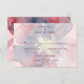 Carte RSVP de choix de repas 2 Mariages (Devant / Derrière)