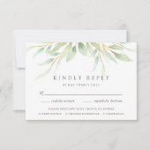 Carte RSVP de choix de repas botanique aérien (Devant)