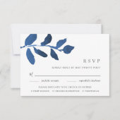 Carte RSVP de choix de repas botanique pressé | In (Devant)