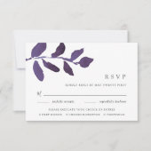 Carte RSVP de choix de repas botanique pressé | Vi (Devant)