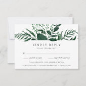 Carte RSVP de choix de repas de forêt sauvage (Devant)