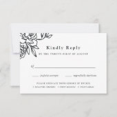 Carte RSVP de choix de repas de jardin secret (Devant)