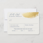 Carte RSVP de choix de repas de la Marine de la Pa (Devant)