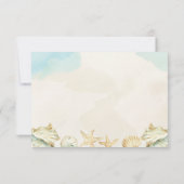 Carte RSVP de choix de repas de mariage de destina (Dos)