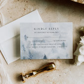 Carte RSVP de choix de repas hiver