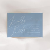 Carte RSVP de choix du menu bleu du script Boho ho