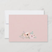 Carte RSVP de choix du menu Florals Rose Dusty (Dos)