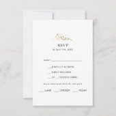 Carte RSVP de choix du menu Green and Gold Mountai (Devant)