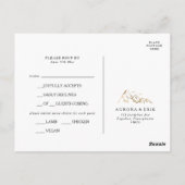 Carte RSVP de choix du menu Green and Gold Mountai (Dos)